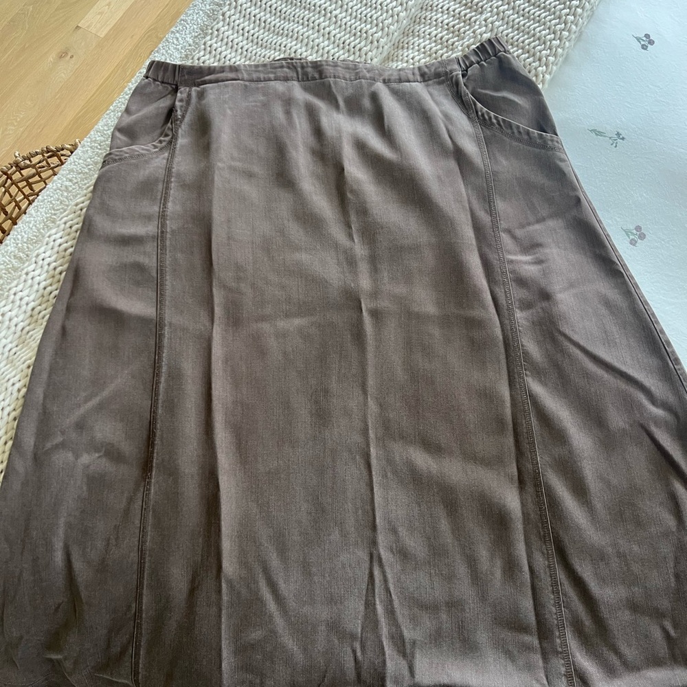 J. Jill Brown A-Line Panel Skirt